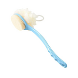 Times 2-in-1 Bath Brush - Soft Loofah & Bristles, Back Scrubber with Curved Long Handle for Women & Men, Deep Cleansing & Gentle Exfoliation