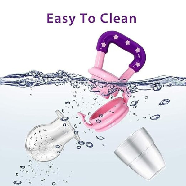 Baby Food Feeder Pacifier, Silicone Fruit Feeder Teethers for Babies