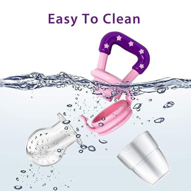 Baby Food Feeder Pacifier, Silicone Fruit Feeder Teethers for Babies
