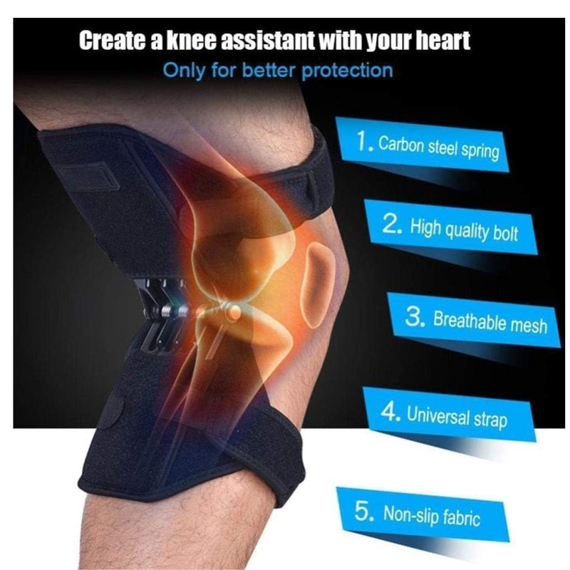 Knee Support Spring Knee Booster Joint Support Knee Protection Pads for Women and Men Knee Brace Leg For Mountain Climbing