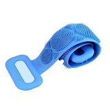 Silicone Body Back Scrubber, Double Side Bathing Brush for Skin Deep Cleaning Massage, Dead Skin Removal Exfoliating Belt for Shower, Body Brush for Bathing