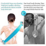 Silicone Body Back Scrubber, Double Side Bathing Brush for Skin Deep Cleaning Massage, Dead Skin Removal Exfoliating Belt for Shower, Body Brush for Bathing