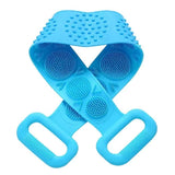 Silicone Body Back Scrubber, Double Side Bathing Brush for Skin Deep Cleaning Massage, Dead Skin Removal Exfoliating Belt for Shower, Body Brush for Bathing