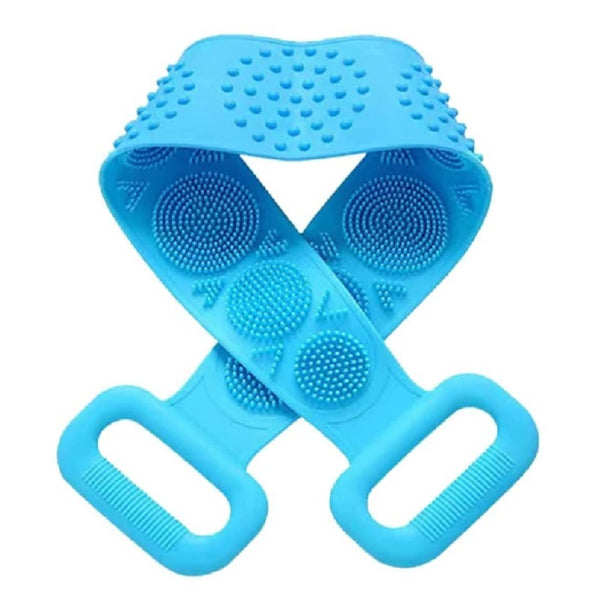 Silicone Body Back Scrubber, Double Side Bathing Brush for Skin Deep Cleaning Massage, Dead Skin Removal Exfoliating Belt for Shower, Body Brush for Bathing