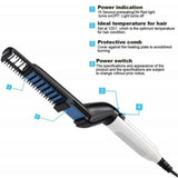 Modelling Hair Comb, Quick Beard Hair Styler, Electric Beard Straightener for Men, Multifunctional Hair Comb Curling Iron, Mens Efficient, Professional Quick Hair Styler