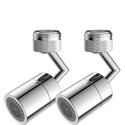 720-Degree Rotating Faucet Sprayer Free Aerator Head, Adjustable Spray Nozzle, Faucet Extender for Bathroom and Kitchen-Chrome